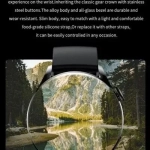 Keshuyu GT5 Stainless Steel 46mm Smartwatch με Παλμογράφο (Μαύρο)