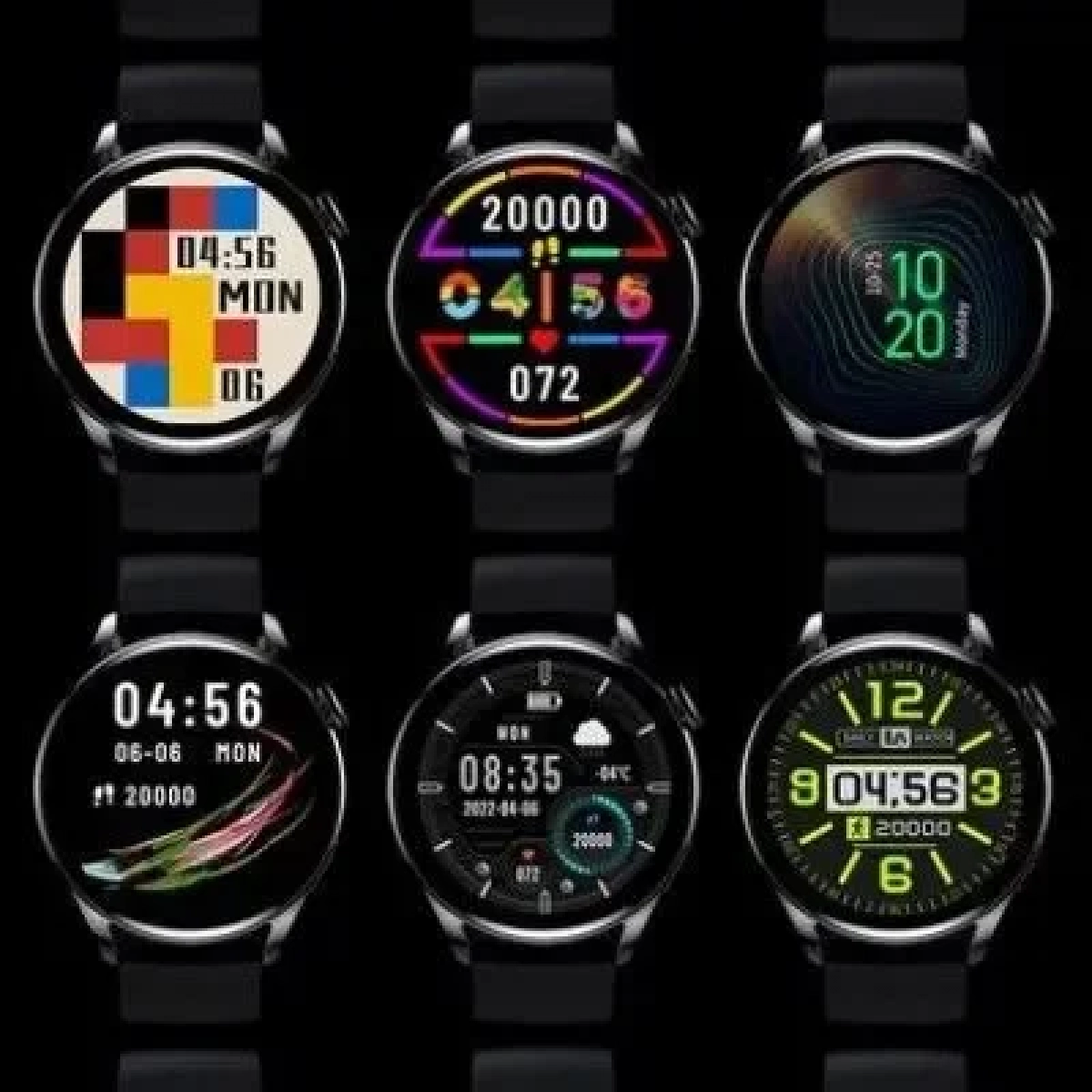 Keshuyu GT5 Stainless Steel 46mm Smartwatch με Παλμογράφο (Μαύρο)