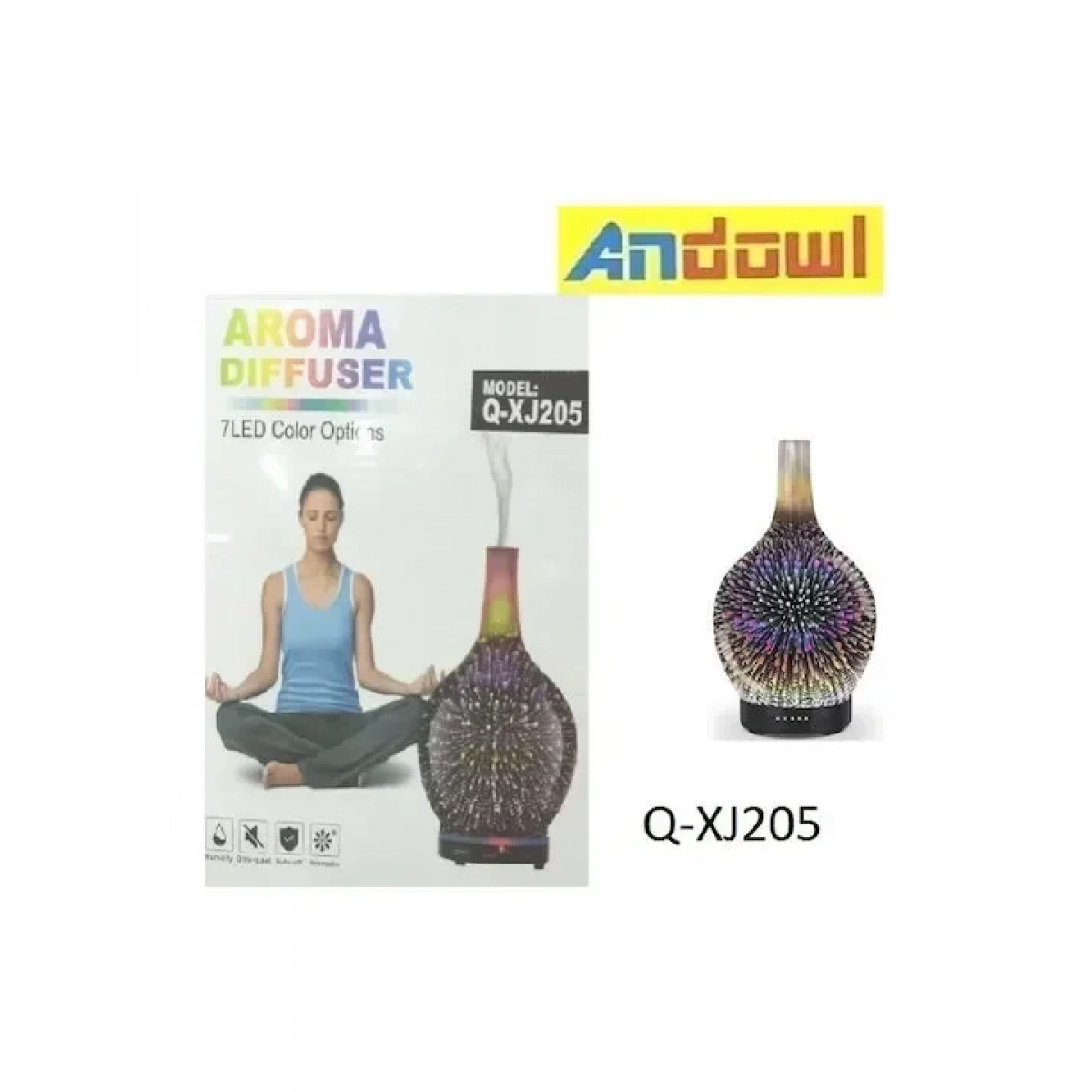 Αρωματικό Χώρου με 7 χρώματα LED Q-XJ205 120ml - Image 2