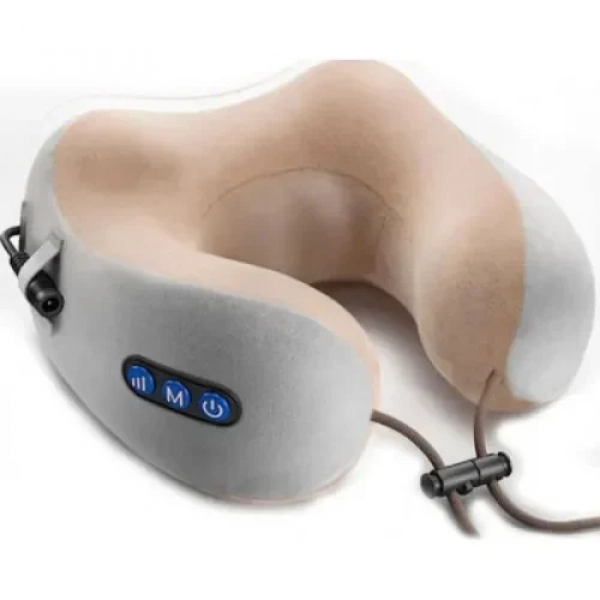Συσκευή μασάζ αυχένα - Portable Massage Pillow - 985470 Γκρι-Μπεζ