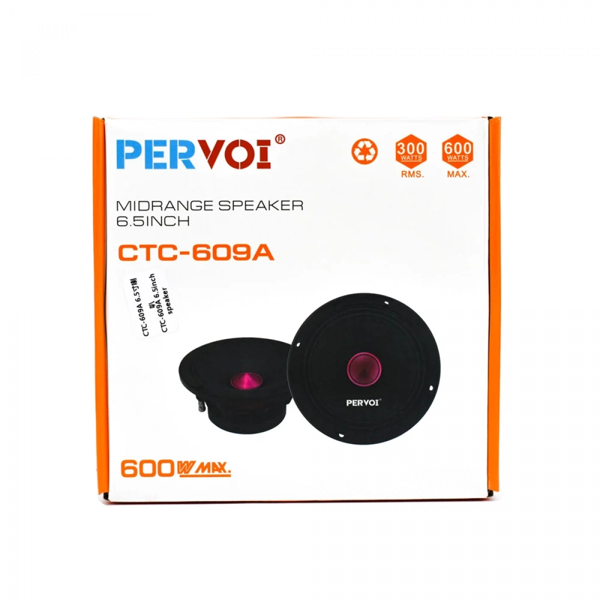 Ηχείο Αυτοκινήτου Midrange 6.5″ 600W Pervoi CTC-609A – Μαύρο - Image 4