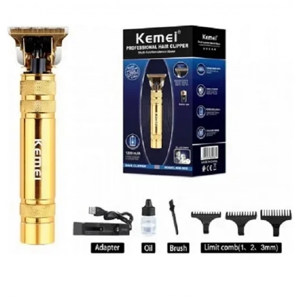 Kemei Επαναφορτιζόμενη Κουρευτική Μηχανή Χρυσή KM-968