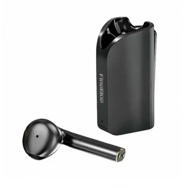 Fineblue F5 Pro Earbud Bluetooth Handsfree Ακουστικό με Θήκη Φόρτισης Μαύρο