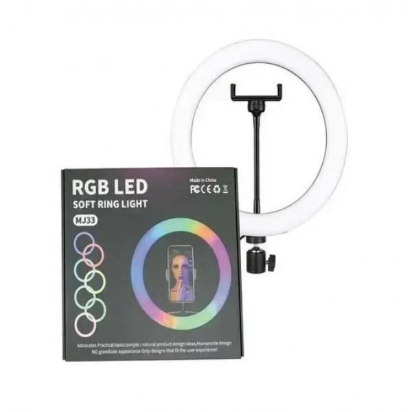 RGB Ring Light MJ-33 33cm με Βάση για Κινητό