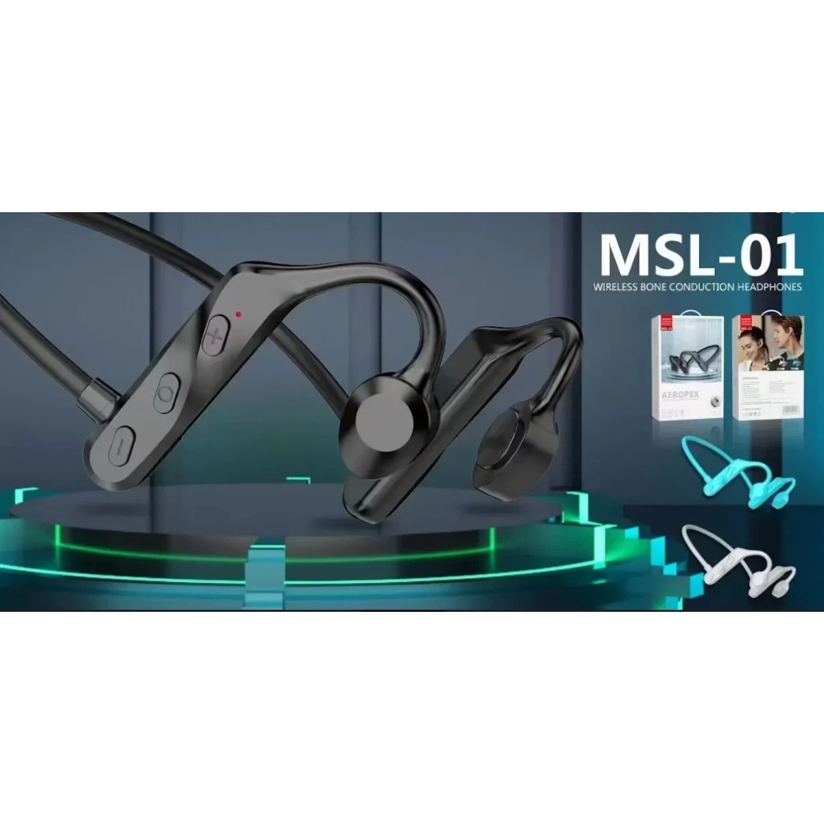 RM279-MSL-01 Bone Conduction Bluetooth Handsfree Ακουστικά Μαύρα