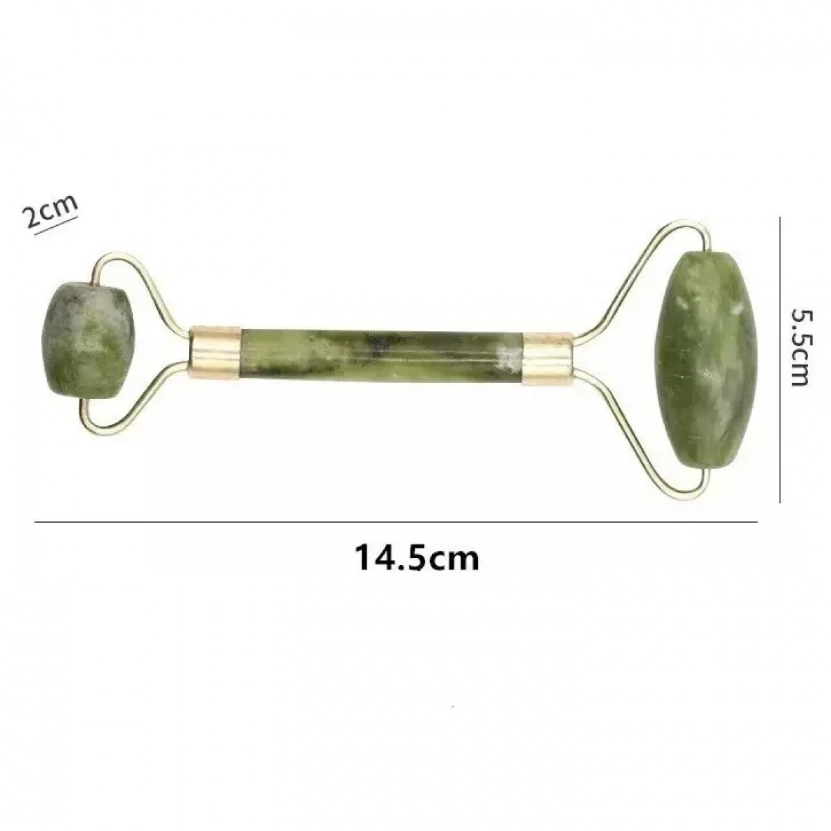 Jade Roller Ρολό Νεφρίτη για Μασάζ Προσώπου Green - Image 2