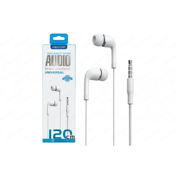 Newtop CF15 In-ear Handsfree με Βύσμα 3.5mm Λευκό