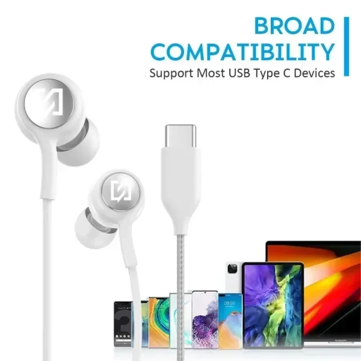 Ακουστικά Newtop TYPE-C CF28 Λευκό - Image 4