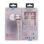 X-One K004 In-ear Handsfree με Βύσμα 3.5mm Ροζ Χρυσό