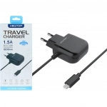 Newtop Φορτιστής με Ενσωματωμένο Καλώδιο Lightning Μαύρο (CM09)