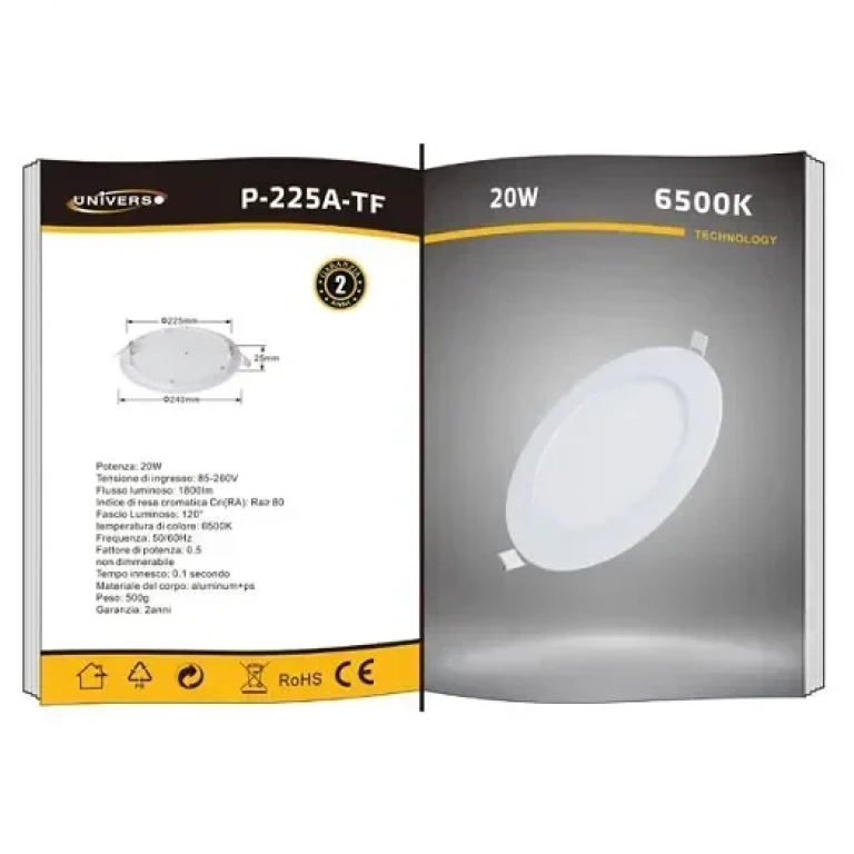 Στρογγυλό Led Πάνελ 20W 2000LM