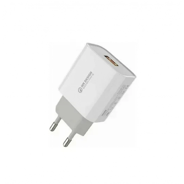 WK Φορτιστής USB-A 18W Quick Charge 3.0 Λευκός (WP-U57)