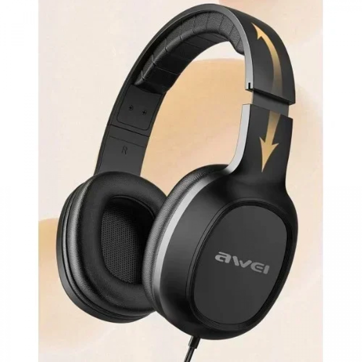 Awei GM-6 Ενσύρματα Over Ear Ακουστικά Μαύρα Μαύρο Over Ear Jack 3.5mm