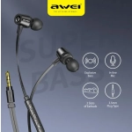 Awei Superbass L1 In-ear Handsfree με Βύσμα 3.5mm Μαύρο - Image 2