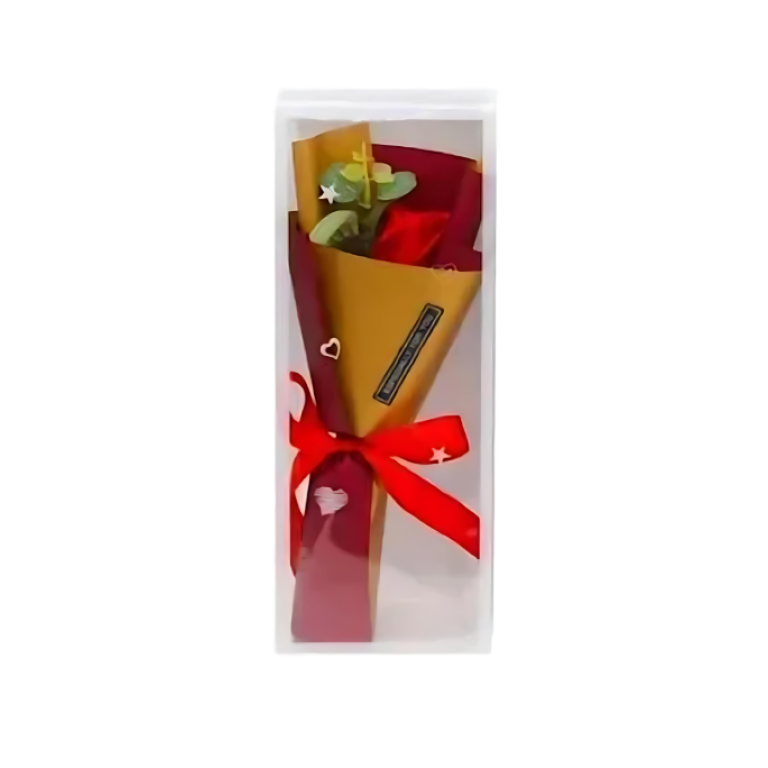 Μπουκέτο τεχνητό τριαντάφυλλο κόκκινο 24.5cm x 10cm