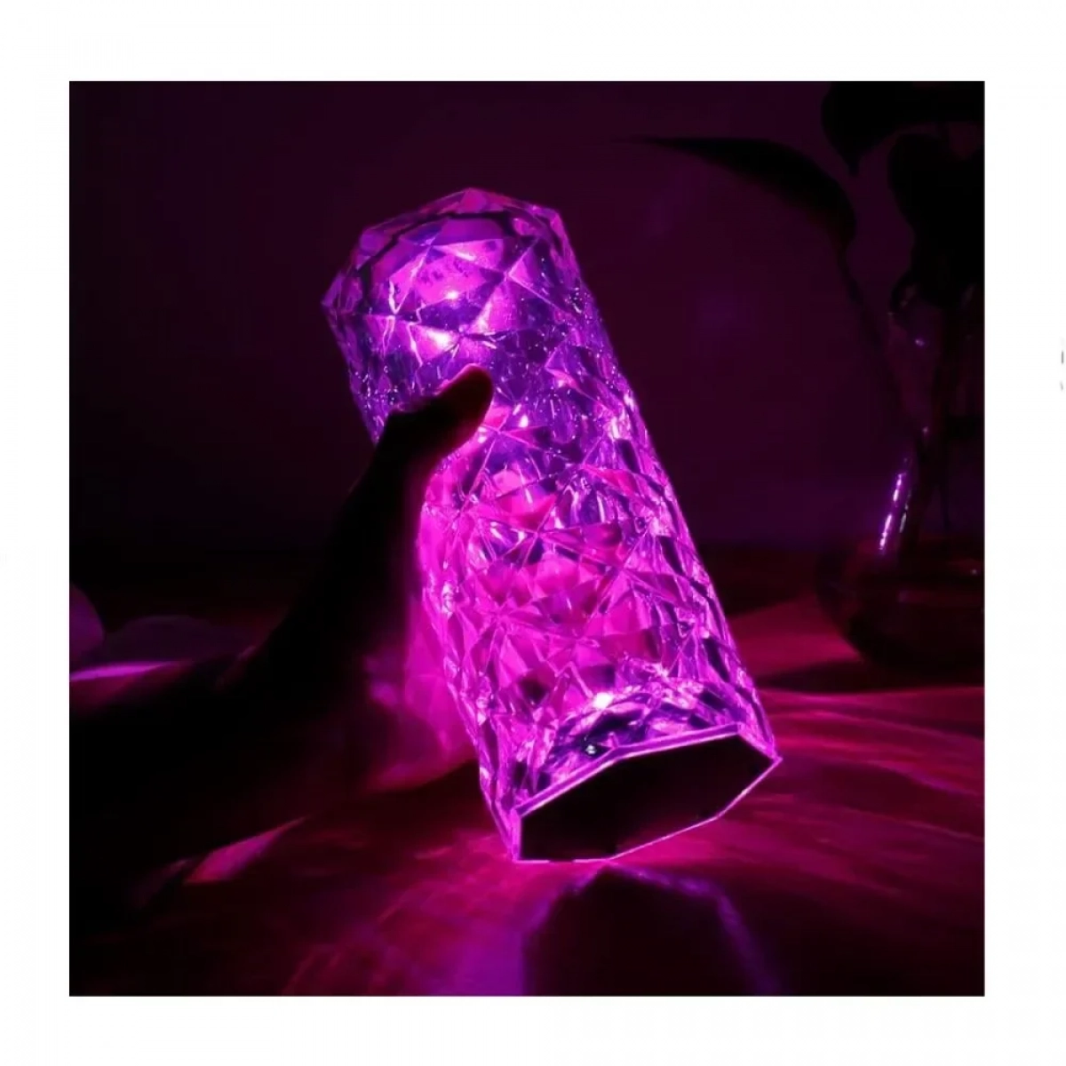 Φωτιστικό Πορτατίφ LED - Rose Diamond Table Touch Lamp 8,5x8,5x22 εκ. Διάφανο - Photo3