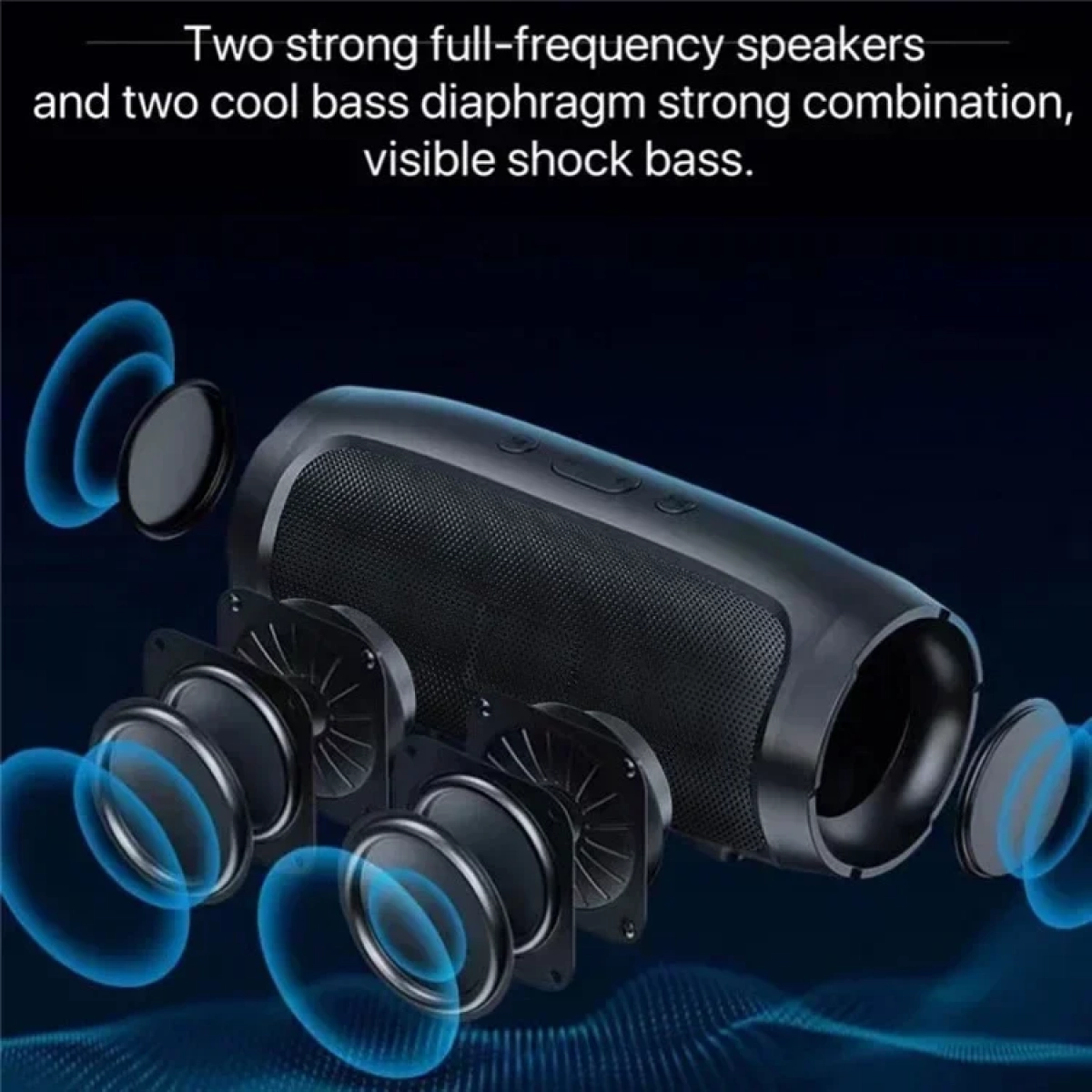 J016 Ηχείο Bluetooth 6W με Διάρκεια Μπαταρίας έως 4 ώρες Μαύρο