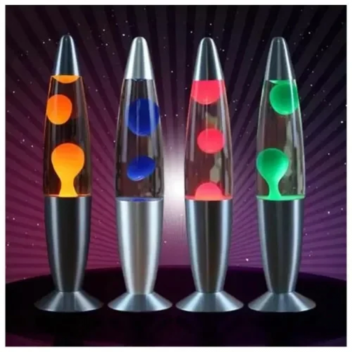 Διακοσμητικό Φωτιστικό Lava Lamp LED 8.5x34.5cm σε Πορτοκαλί Χρώμα