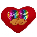 Λούτρινο μαξιλάρι καρδούλα “love you”