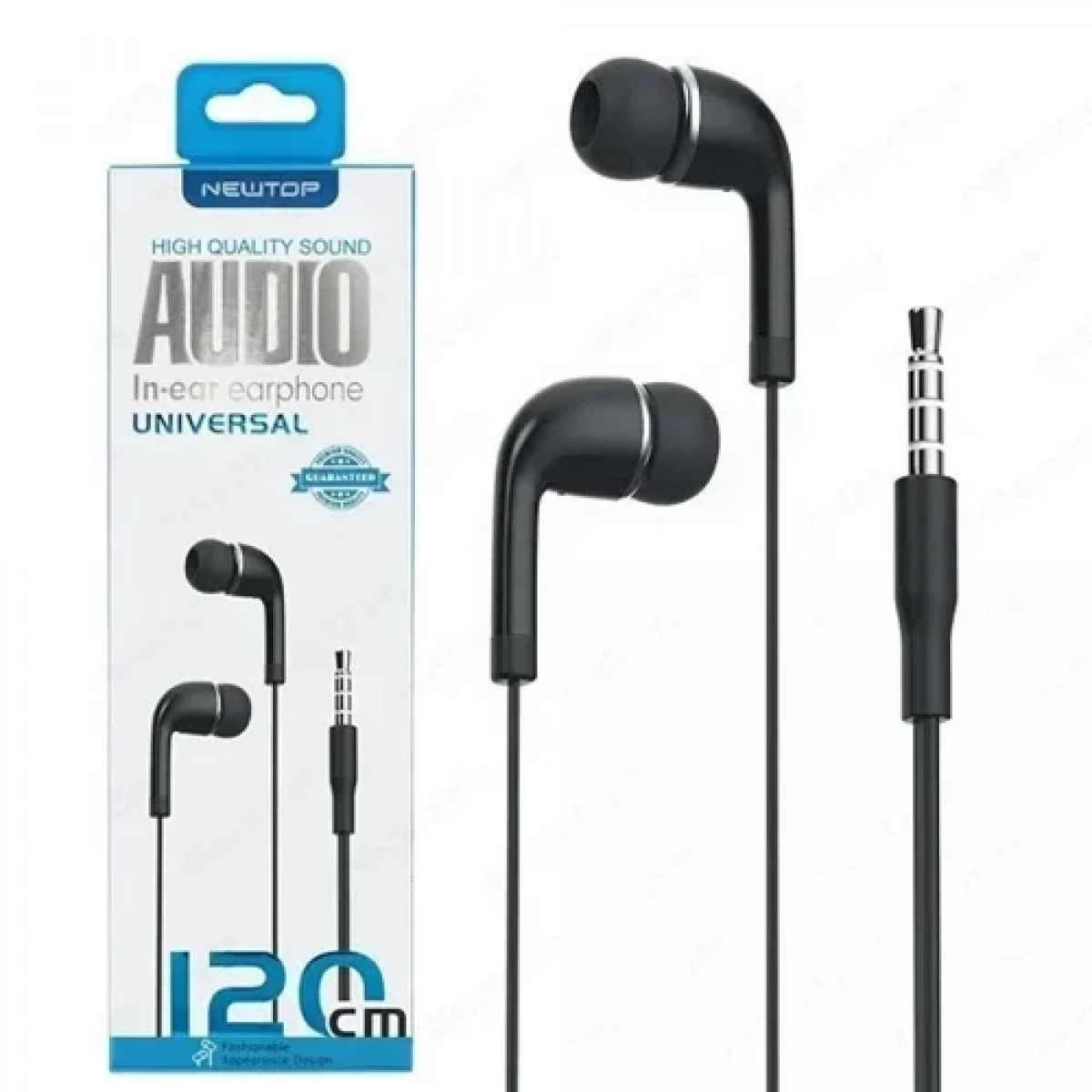 Newtop CF15 In-ear Handsfree με Βύσμα 3.5mm Μαύρο - Image 2