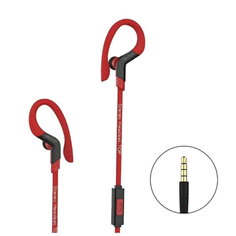 Newtop CF20 Handsfree με Βύσμα 3.5mm Κόκκινο/Μαύρο