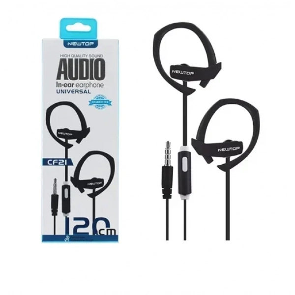 Newtop CF21 Earphones Sports Μαύρο