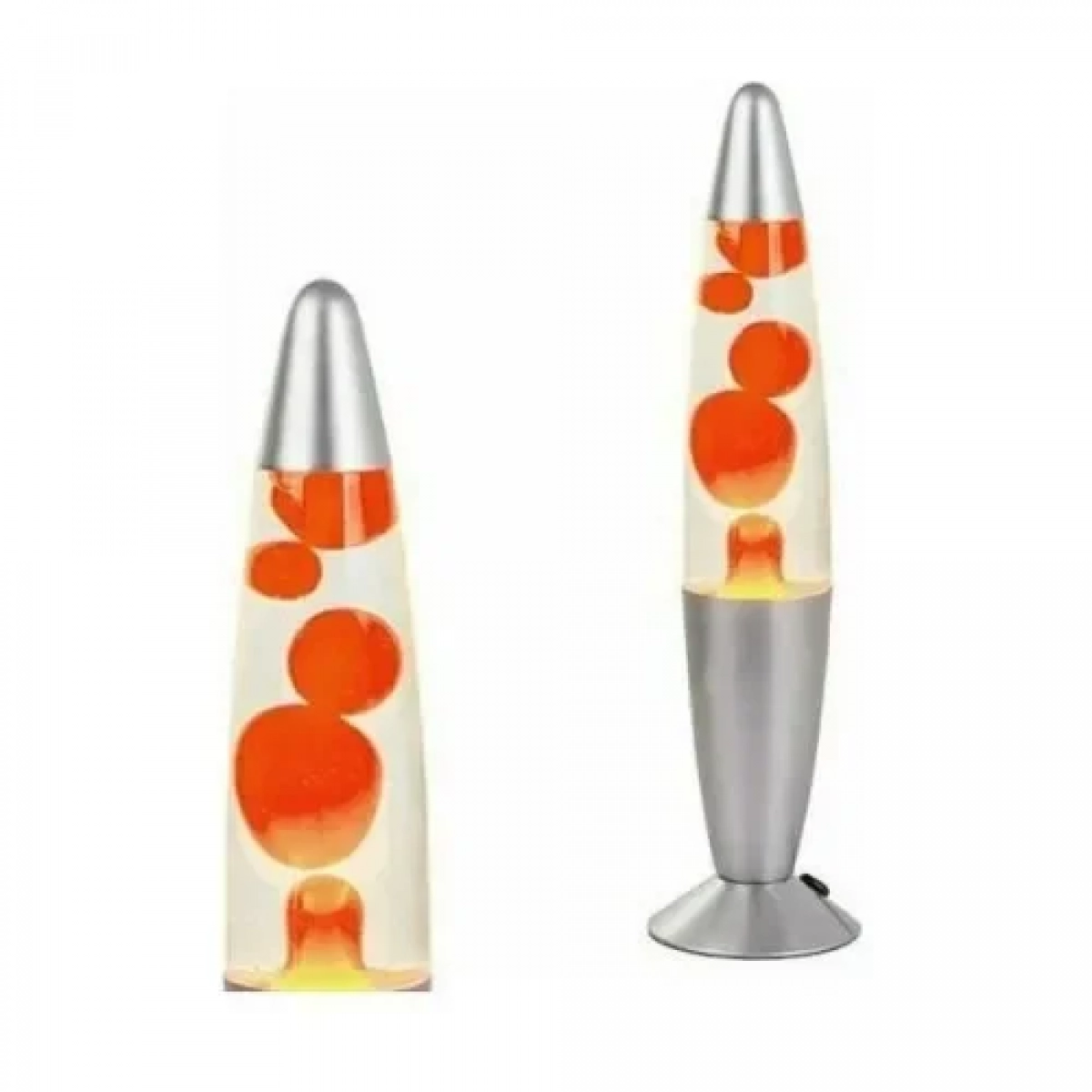 Διακοσμητικό Φωτιστικό Lava Lamp LED 8.5x34.5cm σε Πορτοκαλί Χρώμα