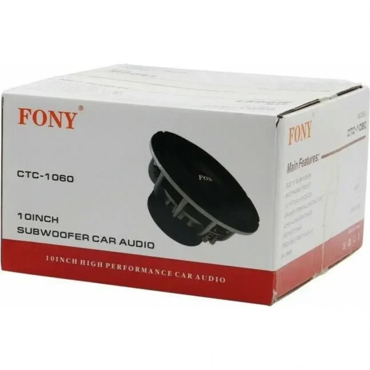 Subwoofer Αυτοκινήτου 10″ 750W RMS CTC-1060