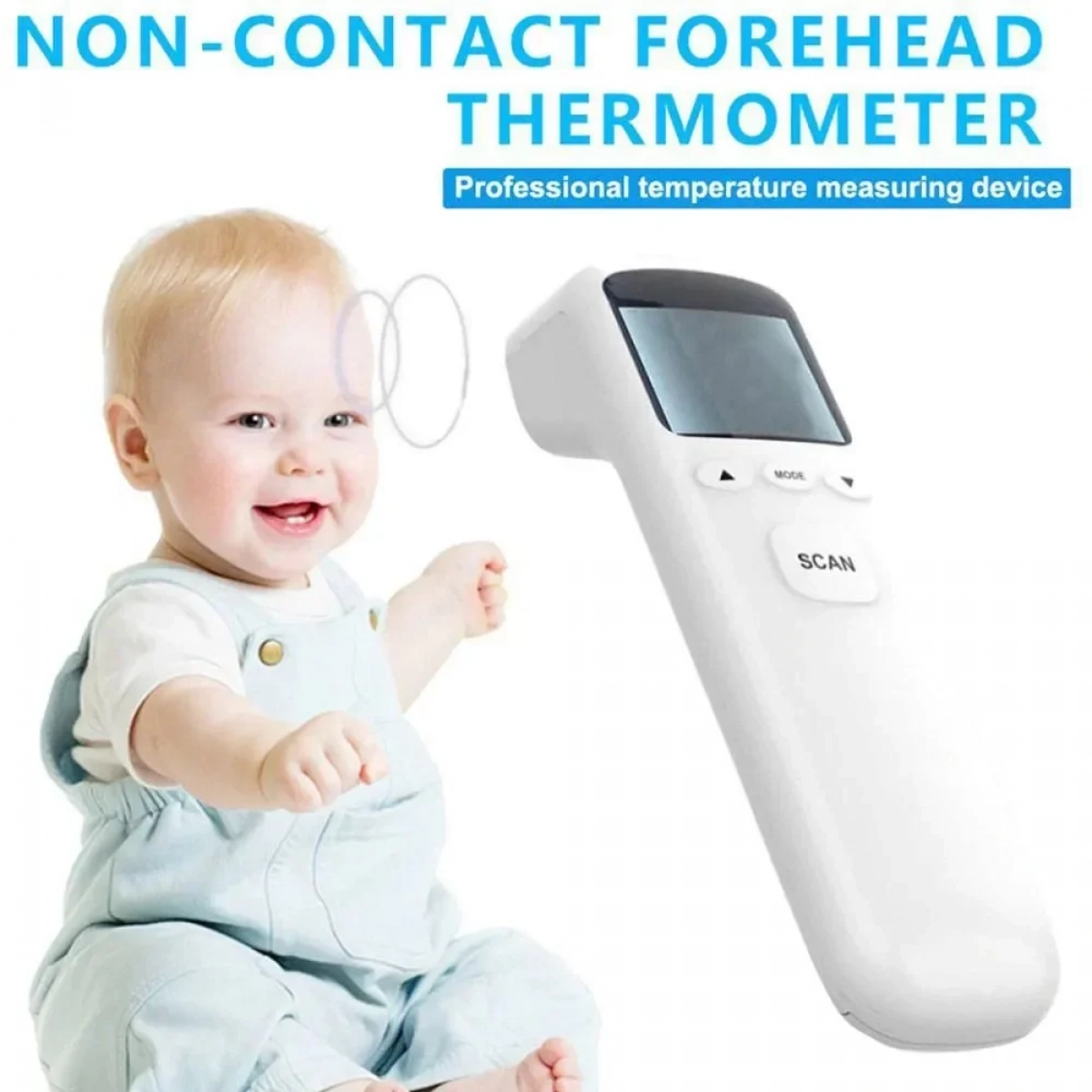 Ψηφιακό Θερμόμετρο Υπερύθρων Σώματος + Επιφανειών με Ειδοποίηση Ήχου CK-T1502 – Λευκό