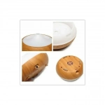 Led Συσκευή Αρωματοθεραπείας Υπερήχων Humidifier Καφέ 400ml