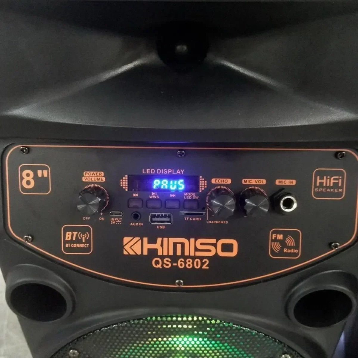 Kimiso Σύστημα Karaoke με Ενσύρματo Μικρόφωνo QS-6802 σε Μαύρο Χρώμα