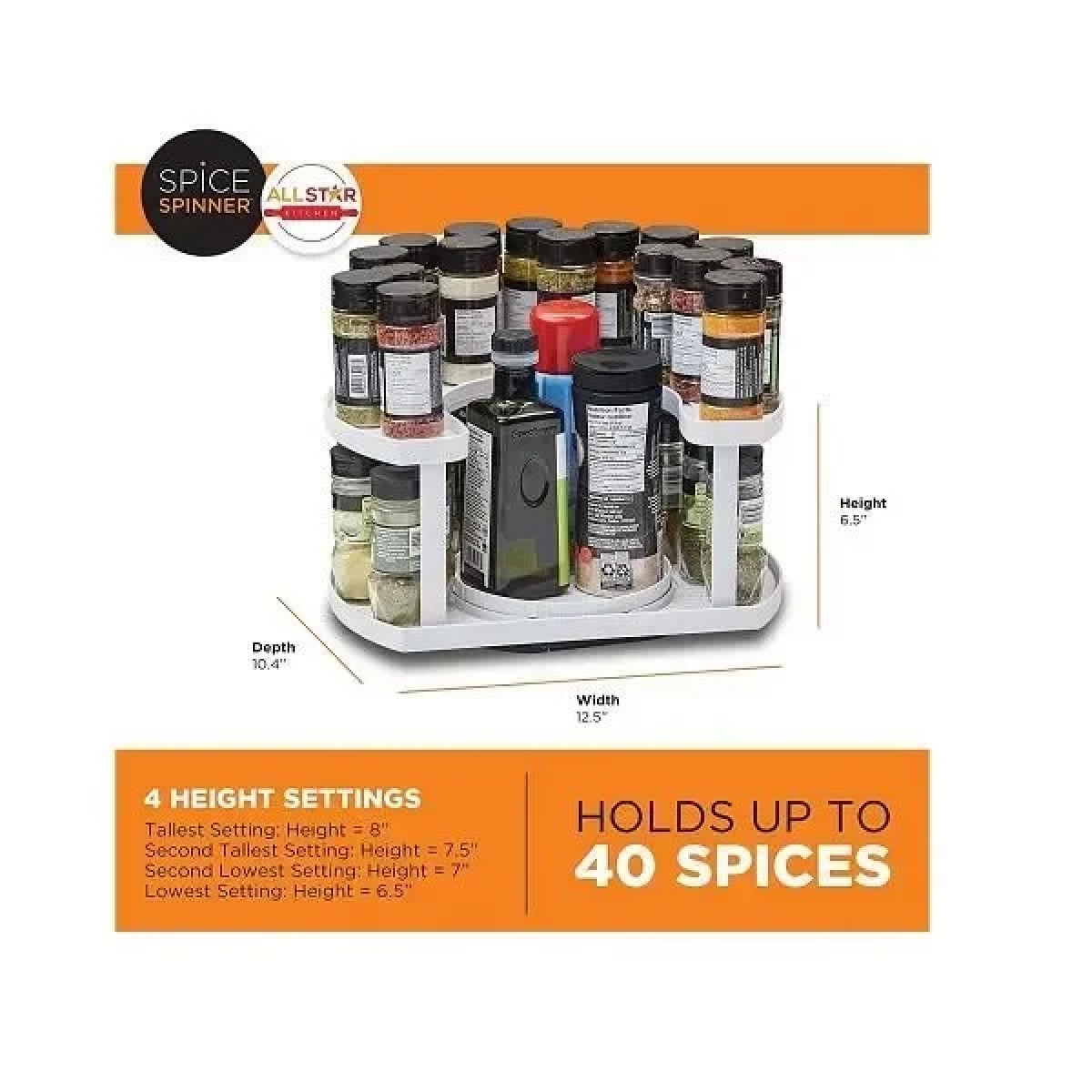 Περιστρεφόμενο Ράφι Οργάνωσης Μπαχαρικών Καλλυντικών Φαρμάκων 33740