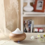 Led Συσκευή Αρωματοθεραπείας Υπερήχων Humidifier Καφέ 400ml