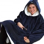 Huggle Plush Κουβέρτα Βελουτέ King Size 70x90εκ. Μπλε