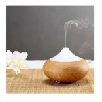 Led Συσκευή Αρωματοθεραπείας Υπερήχων Humidifier Καφέ 400ml