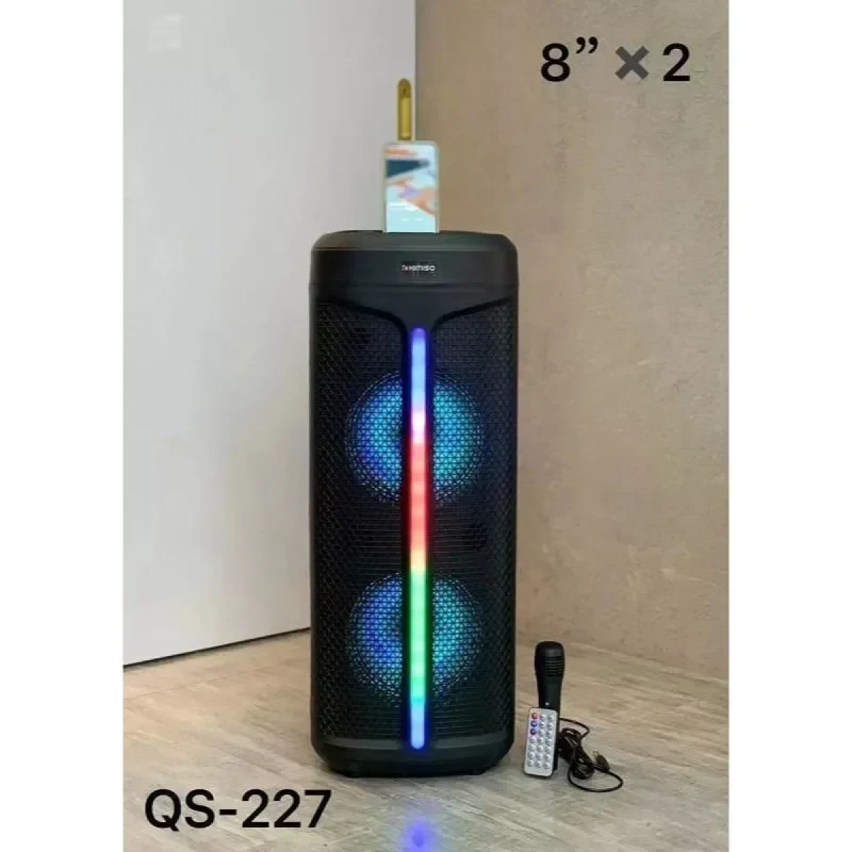Ηχείο με λειτουργία Karaoke Kimiso QS-227 σε Μαύρο Χρώμα