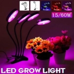 Τετραπλό Φωτιστικό LED USB Ανάπτυξης Φυτών με Λαβίδα Στήριξης -μαύρο