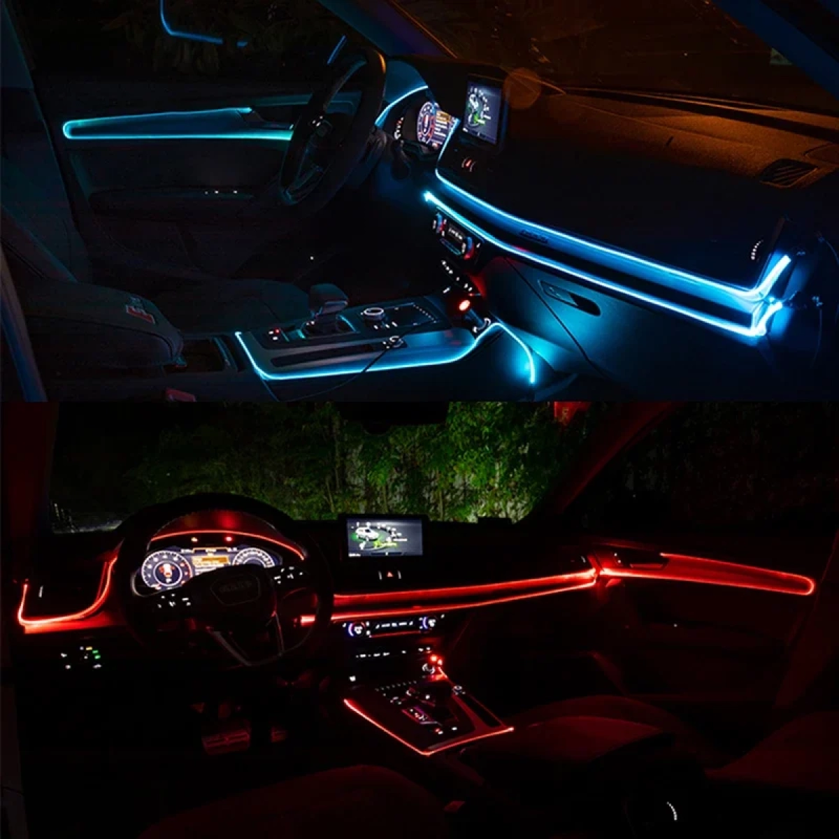 Διακοσμητικός Φωτισμός RGB LED Strip Neon 12V Αυτοκινήτου Andowl Q-LED2801 - Image 2