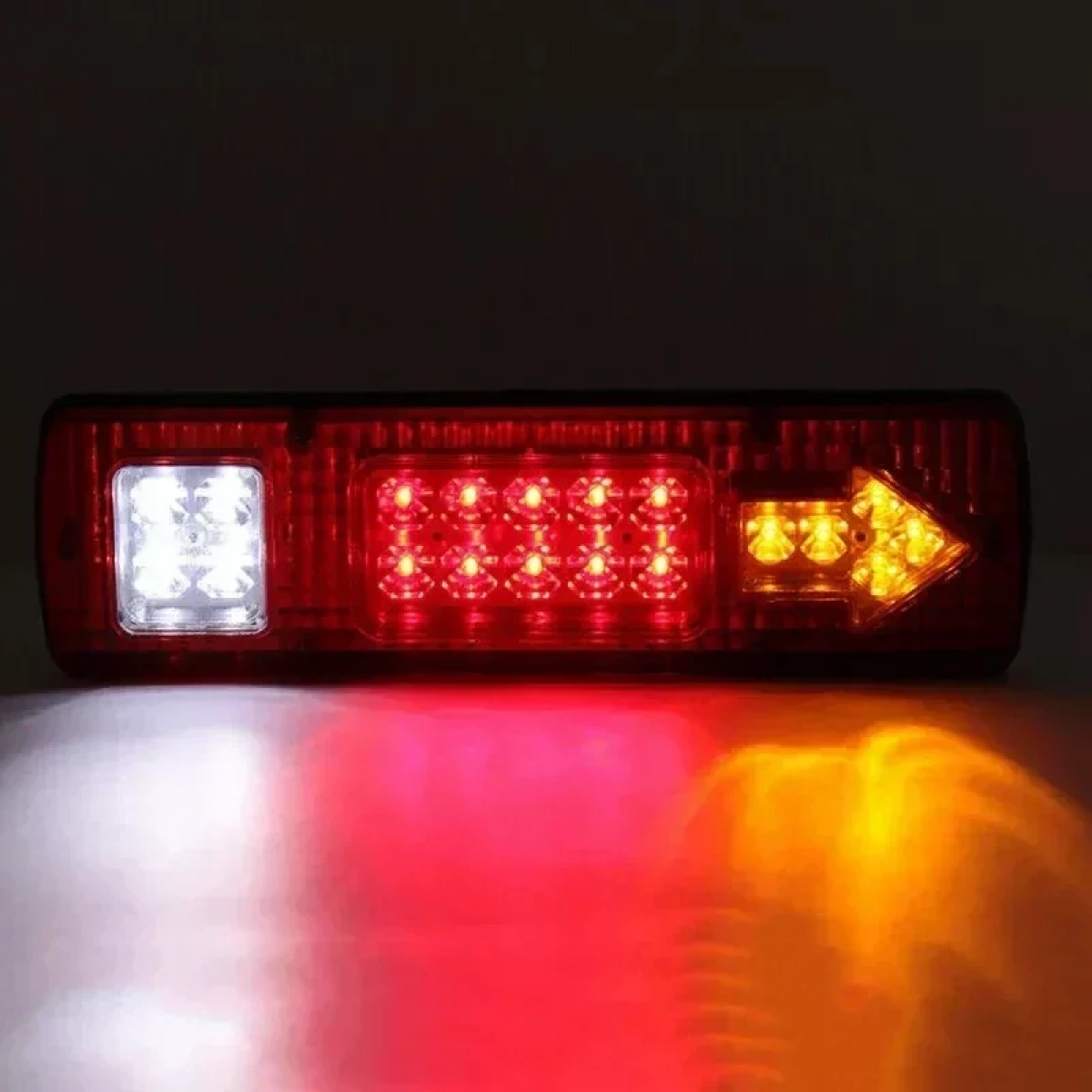 Φανάρι σήμανσης LED φορτηγού 12V/24V μαύρο 2τμχ