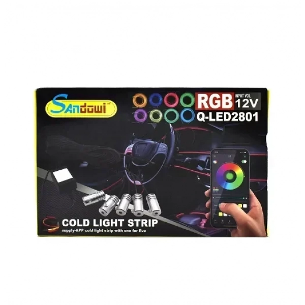 Διακοσμητικός Φωτισμός RGB LED Strip Neon 12V Αυτοκινήτου Andowl Q-LED2801