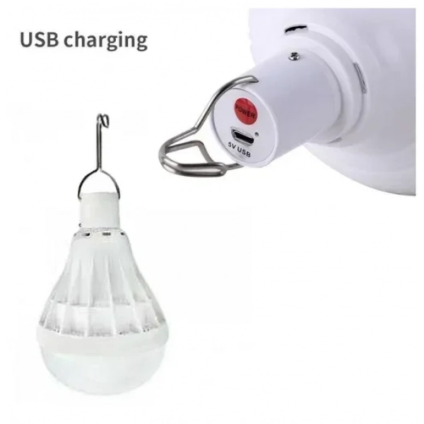 LED Επαναφορτιζόμενη Λάμπα Νυχτός USB - LED Bulb Night Lamp 5W