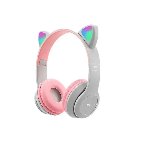 Ακουστικά ασύρματα/ενσύρματα bluetooth Cat Ear P47M γκρι
