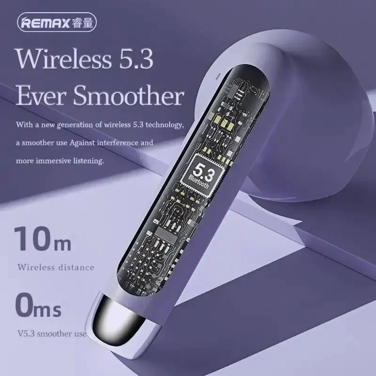 Ασύρματα ακουστικά Remax TWS-19 Earbud με θήκη φόρτισης λευκό - Image 5