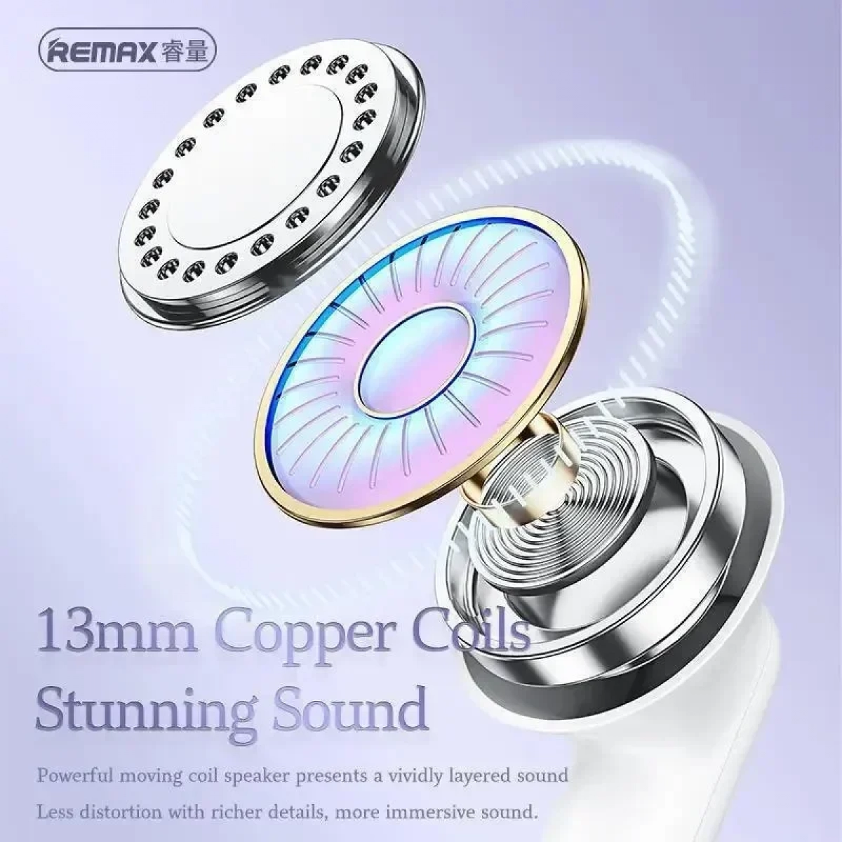 Ασύρματα ακουστικά Remax TWS-19 Earbud με θήκη φόρτισης λευκό - Image 7