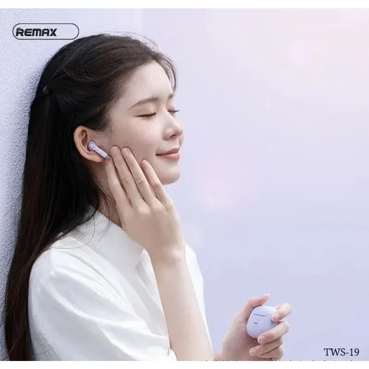 Ασύρματα ακουστικά Remax TWS-19 Earbud με θήκη φόρτισης μαύρο - Image 3