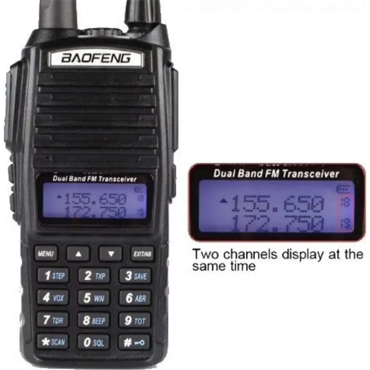 Επαγγελματικός Ασύρματος Πομποδέκτης Dual Band VHF/UHF 8W με Handsfree Baofeng UV-82 - Image 2