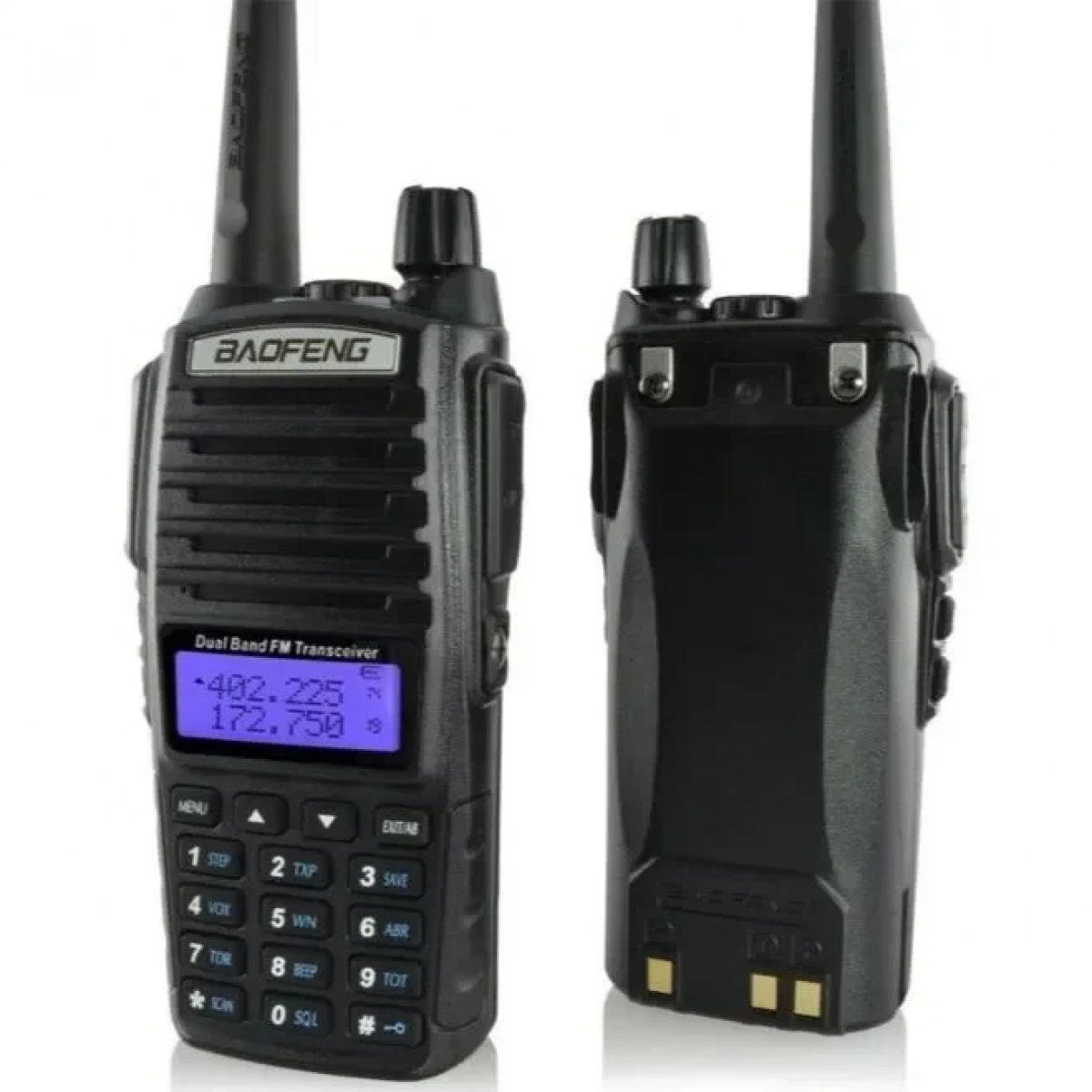 Ασύρματος πομποδέκτης UHF/VHF Baofeng UV-82 5W με μονόχρωμη οθόνη μαύρο