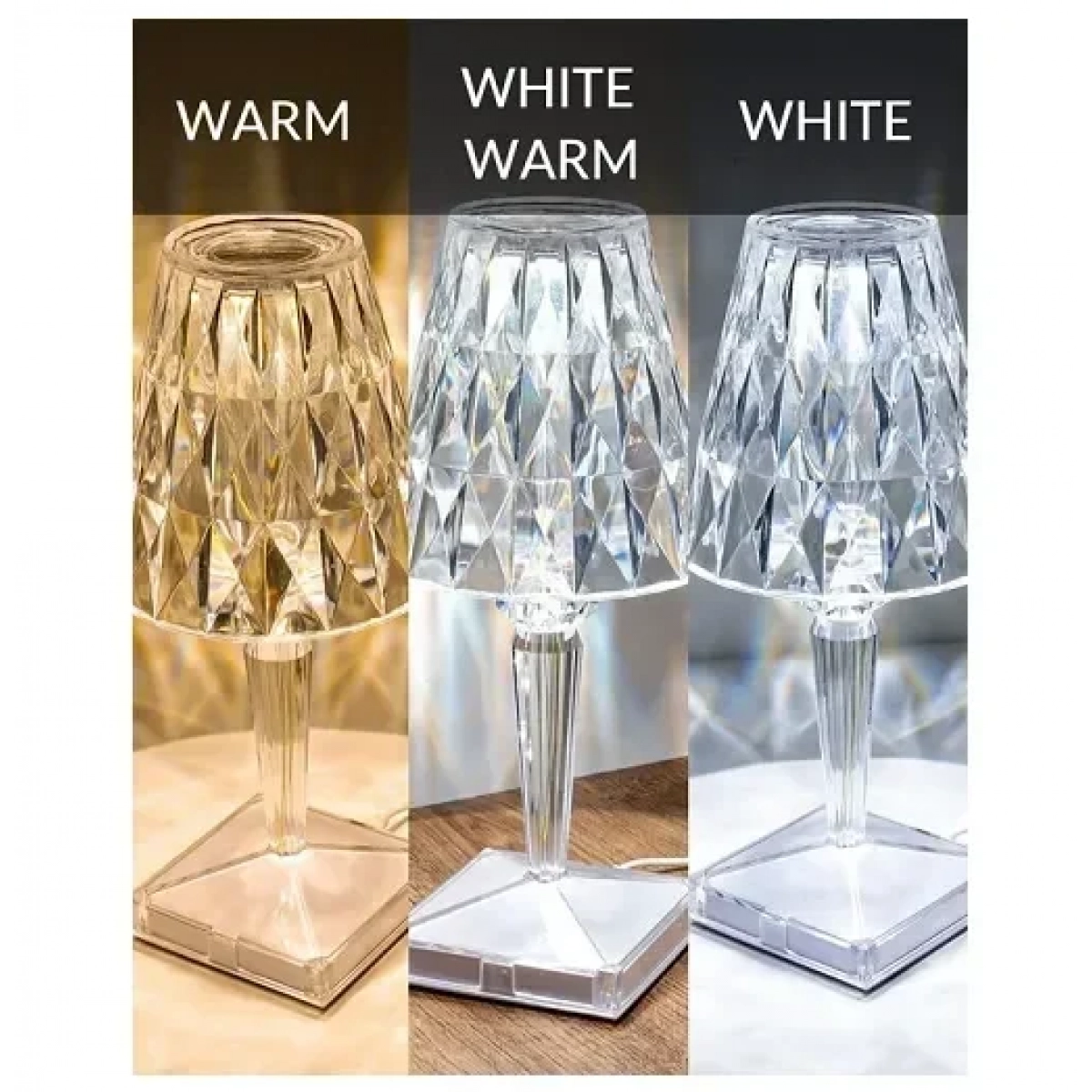 Διαφανές επιτραπέζιο φωτιστικό Crystal lamp - Image 3