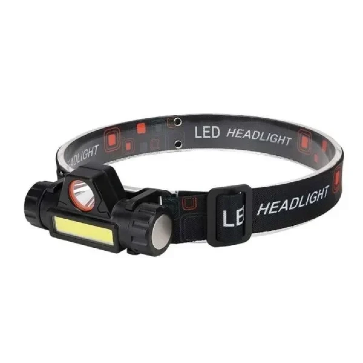 Επαναφορτιζόμενος φακός κεφαλής LED USB μαύρο - Image 2