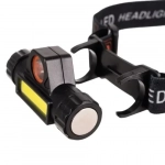 Επαναφορτιζόμενος φακός κεφαλής LED USB μαύρο - Image 4